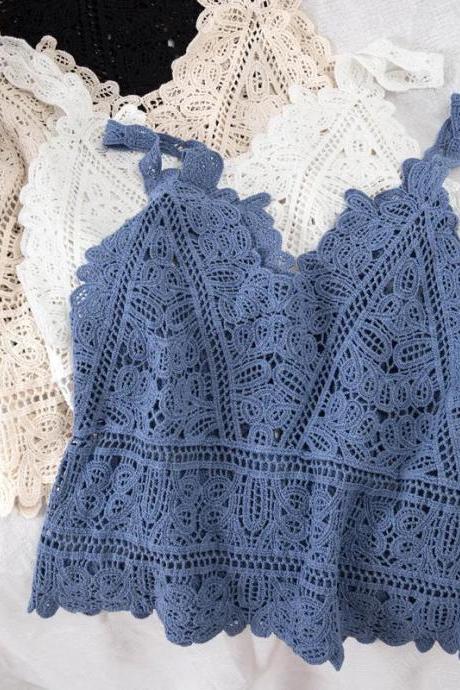 Bohemian Crochet Lace Cami Tank Top Assorted Colors