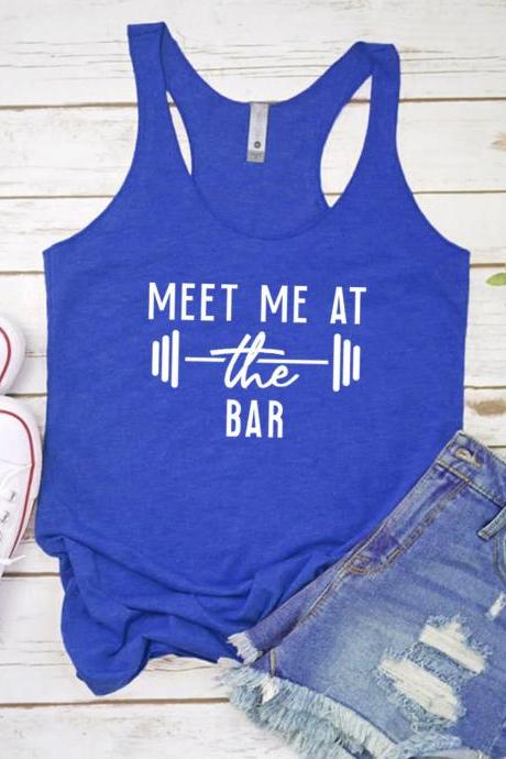 Womens Meet Me At The Bar Workout Tank Top