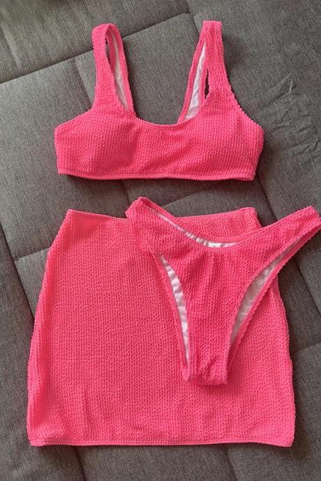 Womens Pink Textured Sports Bra And Leggings Set