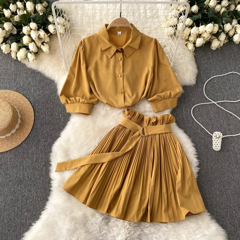 Erna Blouse and Skirt Set