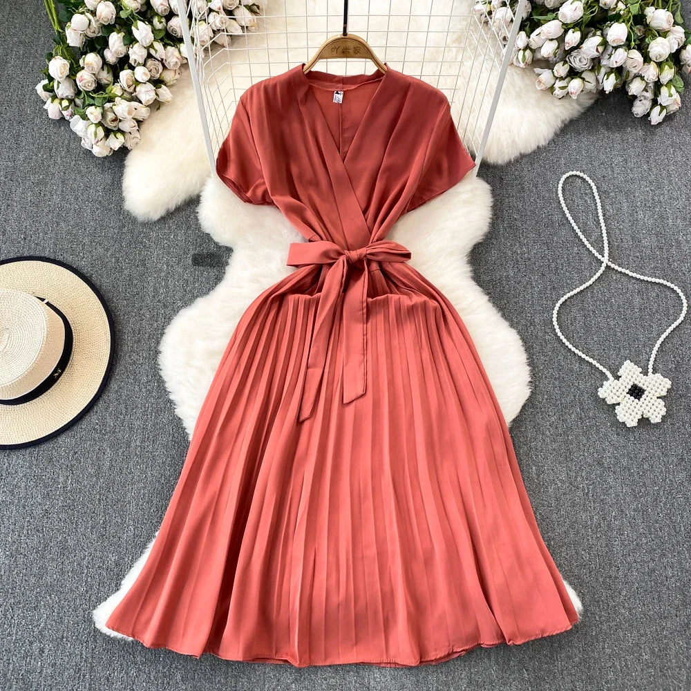 Luciyah - Elegant Long-Sleeve Wrap Dress