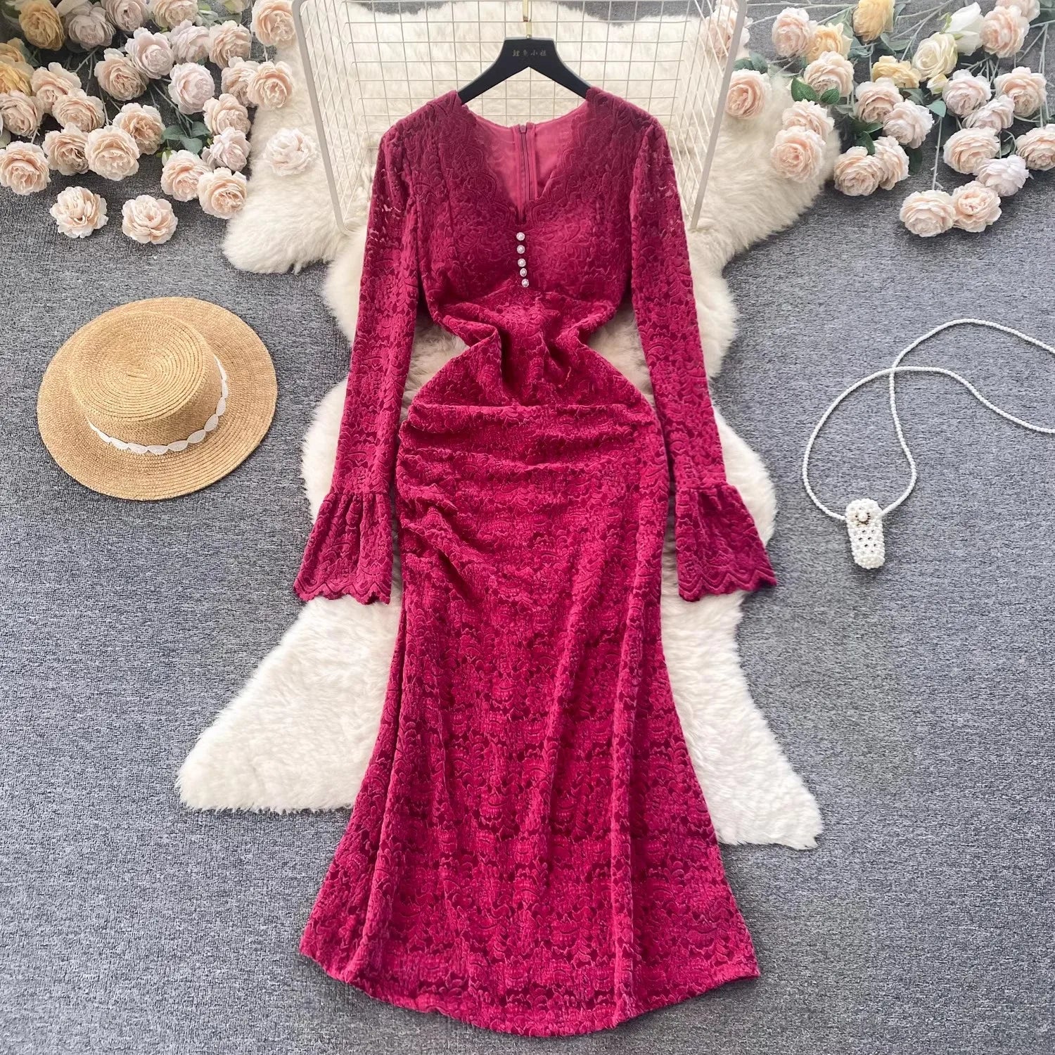 Attica Sleevleess Maxi Dress in Burgundy