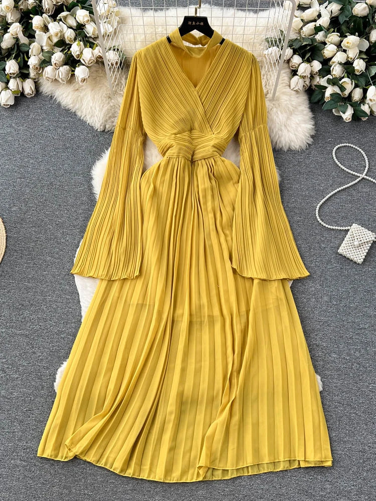 Wattle Dust Mustard Mulmul Cotton Maxi Dress main image 0