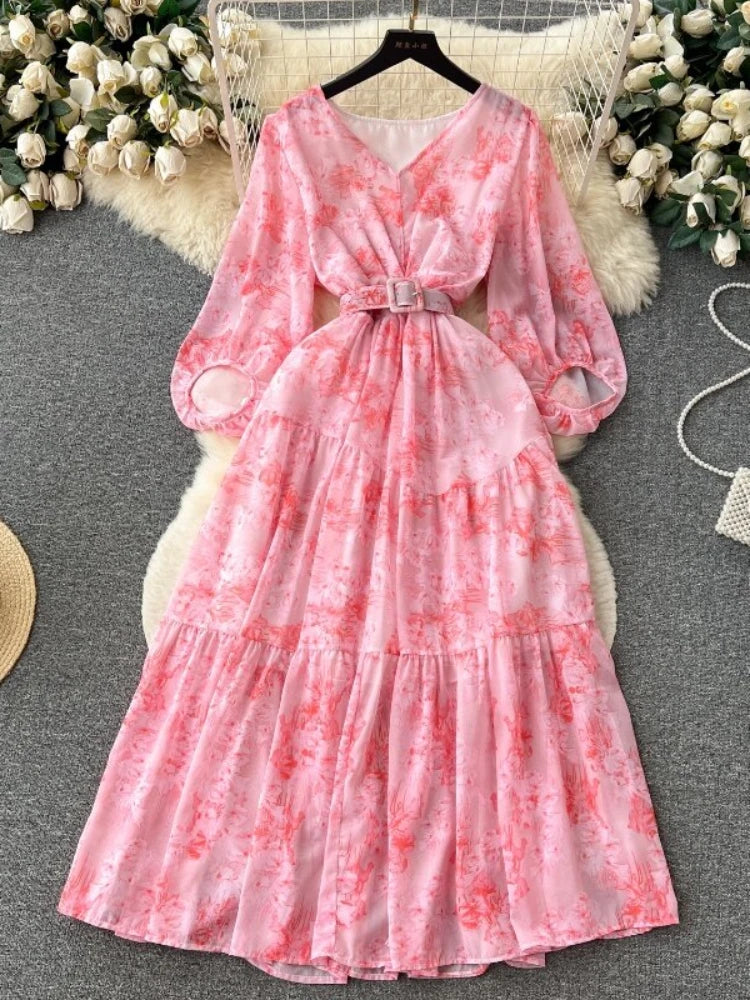 Pink Lotus Maxi Dress