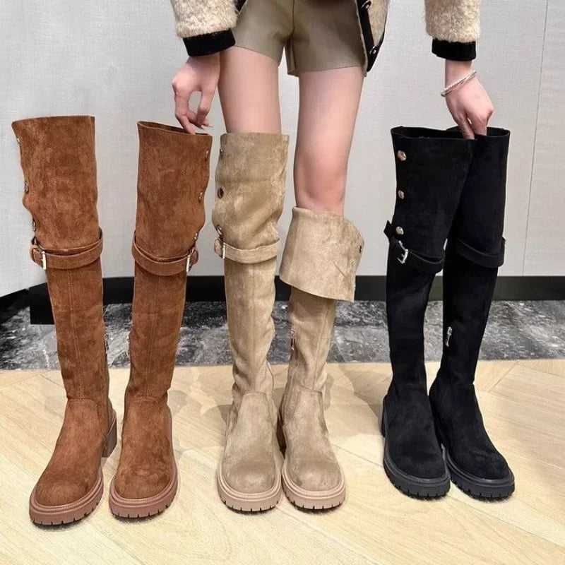 Women's Suede Knee High Boots main image 1