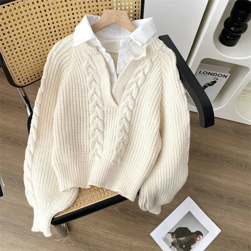 Cozy Cable Knit Hoodie Sweater main image 0