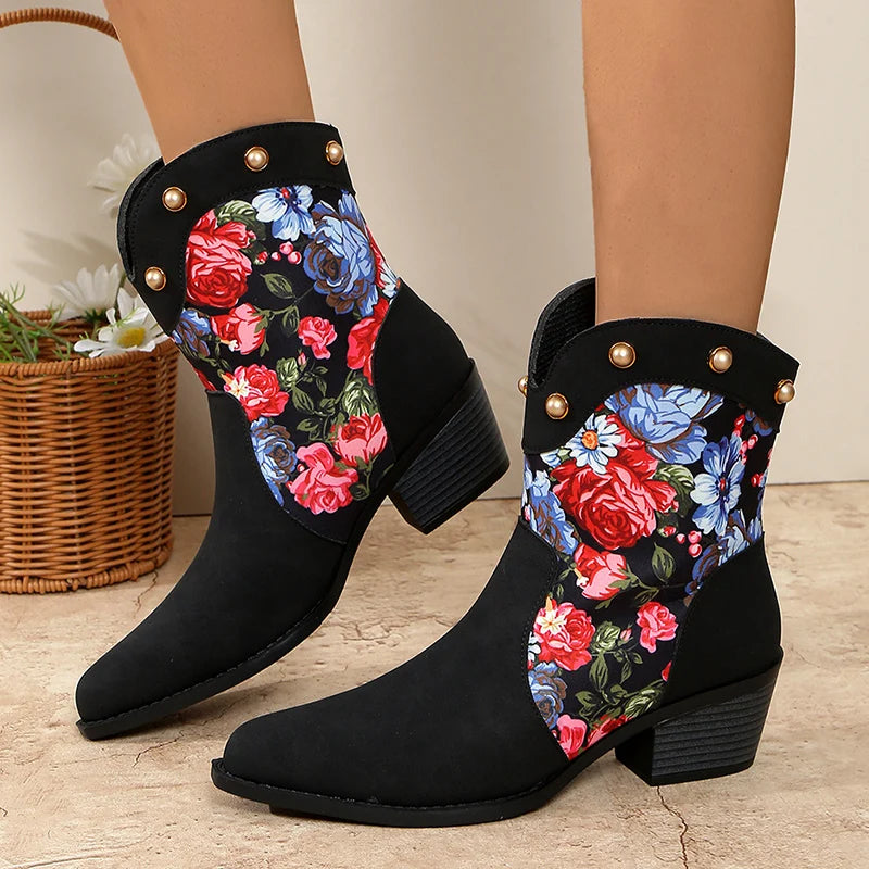 Sequin Bow Western Cowboy Boots Embroidered Sweater - Listicle main image 1